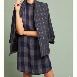 Anthropologie Cloth & Stone Plaid Swing Dress
